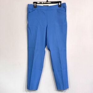 Nine.Eight | Women's Blue Pull On Cropped Tapered Dress Pants Size 10